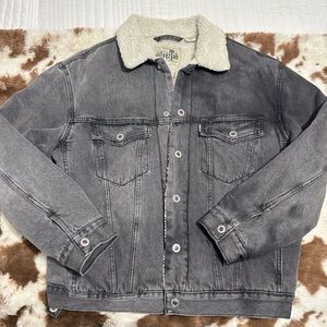 Levi's Gray Denim Sherpa Jacket